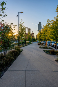 Sidewalk Evening In Downtown Omaha