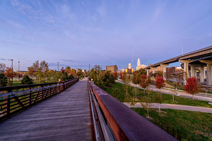 Sunrise Over Omaha Boardwalk