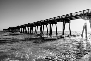 MB Miller Sun Star Sunset Grayscale