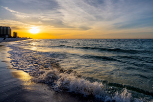 Pensacola Splashing Waves Sunrise