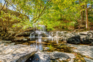 Tanyard Creek Waterfall In The Fall