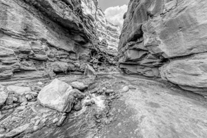 Small Waterfall Mary Jane Canyon Grayscale