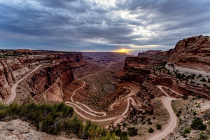 Utah Shafer Trail Road Sunrise