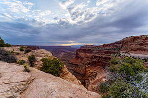 Cloudy Morning At The Canyonlands Ledge