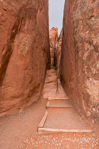 Sand Dune Arch Path Through Walls Vertical