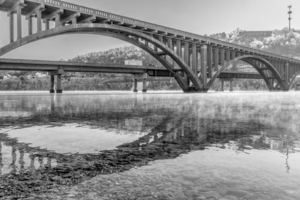 Branson Taneycomo Winter Bridges Grayscale