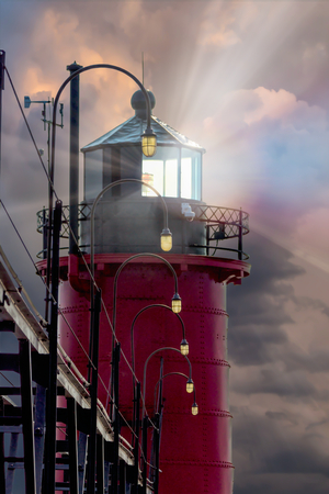 Lights On South Haven Lighthouse