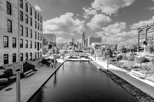 View Of Gene Leahy Mall Grayscale