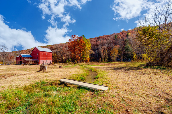 Historic Rockbridge Mill In Fall Print