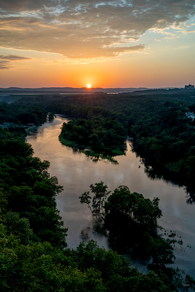 Ball Of Fire Sunset Over Branson Print