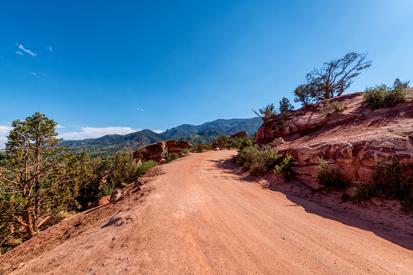 Colorado Rampart Dirt Road Mountain View Print
