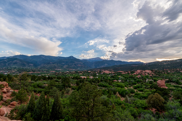 Evening Clouds Over Pikes Peak Print