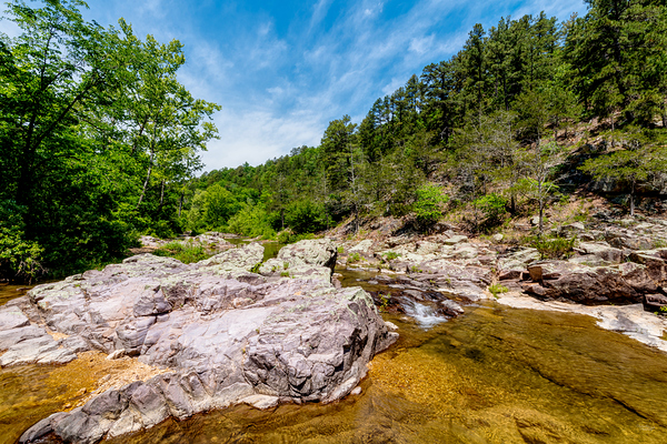 Rocky Creek And Rhyolite Rocks Print