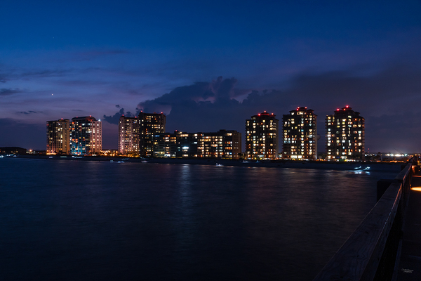 Navarre Beach Skyline Night Print