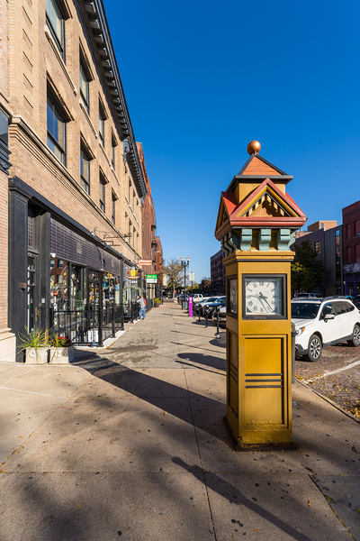 Omaha Old Market Clock Print