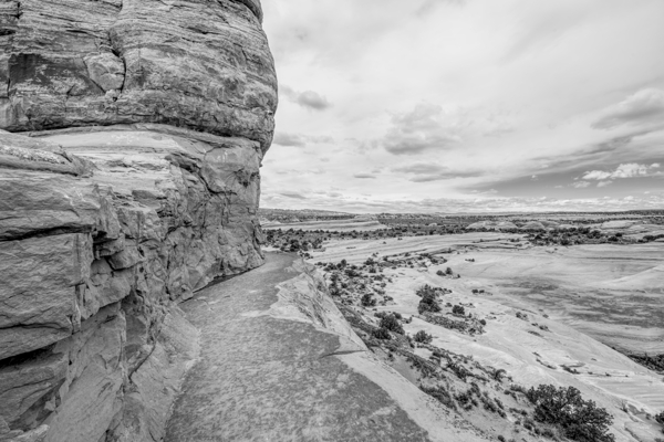 Delicate Arch Narrow Path Grayscale Print