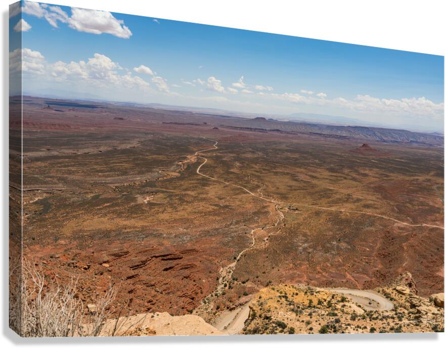 Moki Dugway Utah Top View Canvas Print