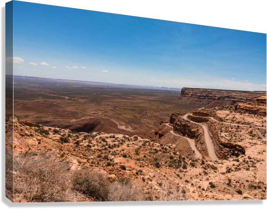 Moki Dugway Switchback Road Valley View Canvas Print