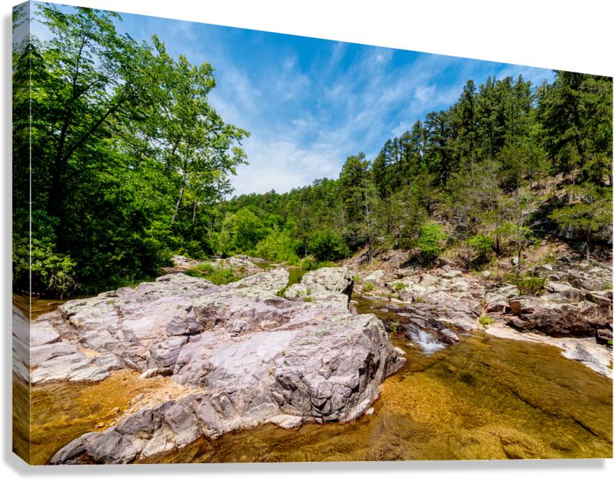 Rocky Creek And Rhyolite Rocks Canvas Print