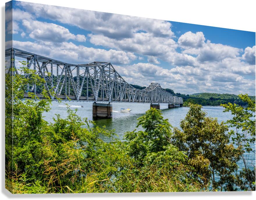 Boats Under Kimberling City Bridge Canvas Print
