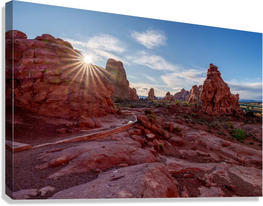 Windows Primitive Loop Sunburst Canvas Print