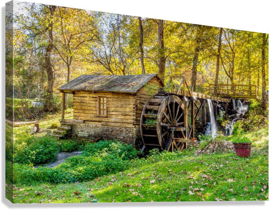 Rustic Charm Of Reeds Spring Mill Canvas Print