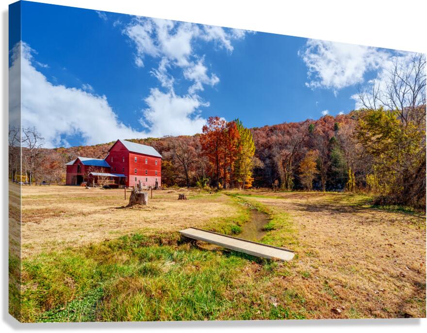 Historic Rockbridge Mill In Fall Canvas Print