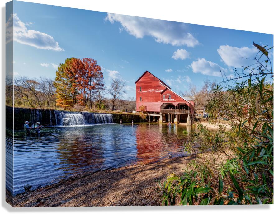 Framed By Nature Rockbridge Mill Canvas Print