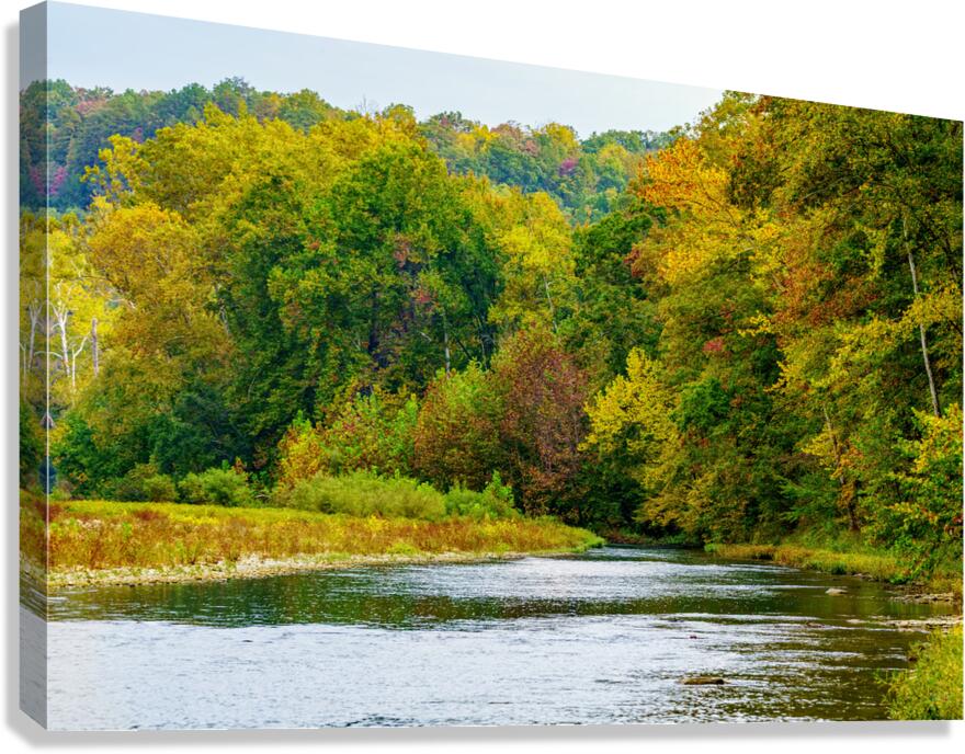 North Fork River Flows Into Fall Canvas Print
