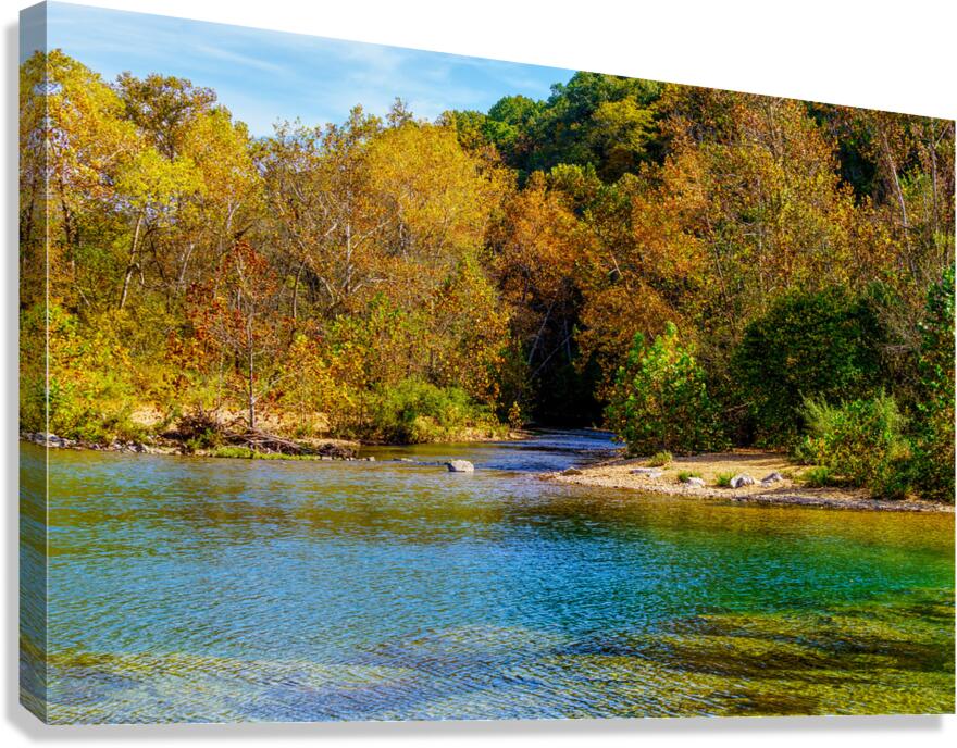 Huzzah Creek Meets The Fall Season Canvas Print