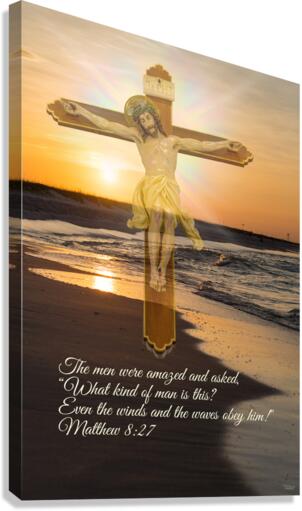 Wind And Waves Obey Him Canvas Print