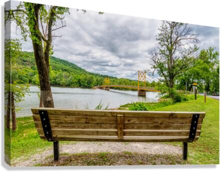 Bench View Beaver Bridge Canvas Print