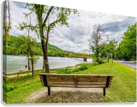 Beaver Bridge Bench View Canvas Print