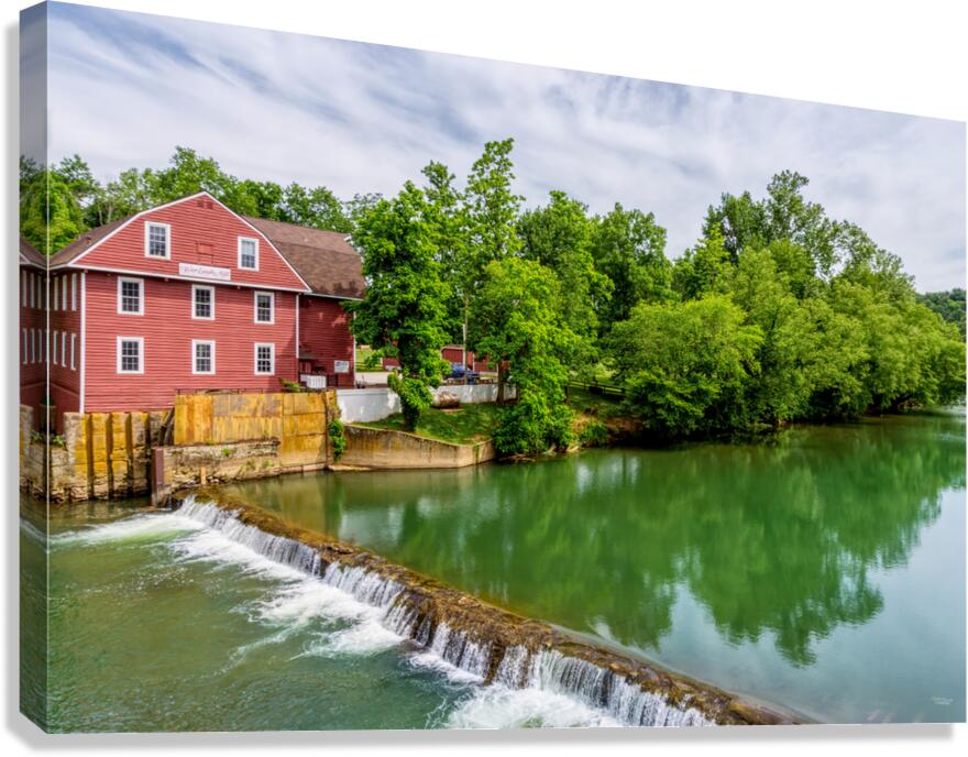 Looking Down At War Eagle Mill Canvas Print
