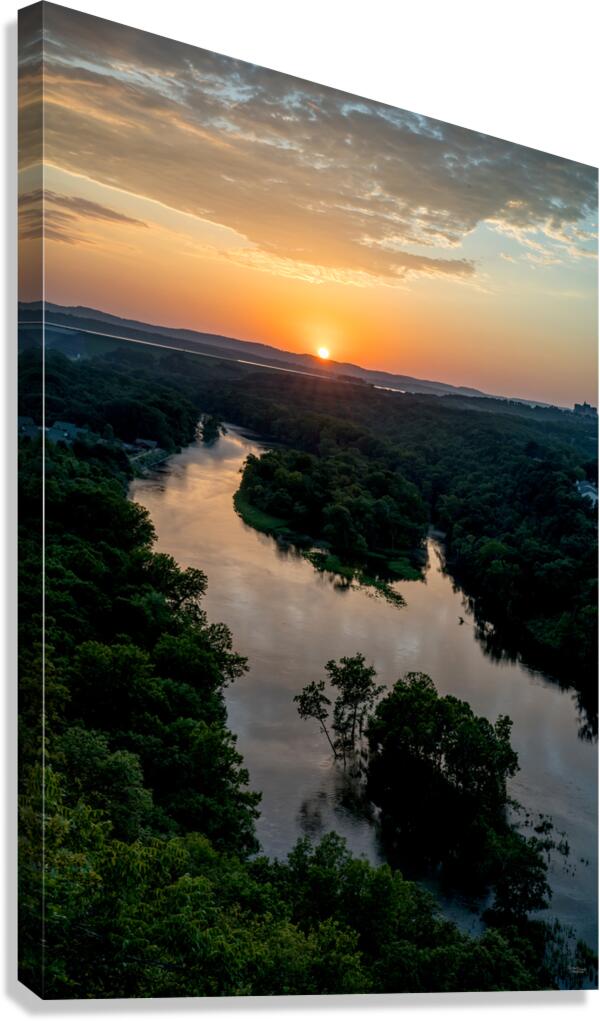 Ball Of Fire Sunset Over Branson Canvas Print