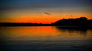 Sunset  Sinissippi Lake Hustiford Wis