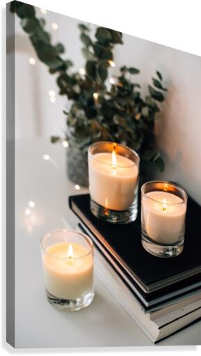 Three candles Canvas Print