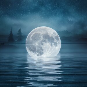 a mesmerizing nighttime landscape showcasing a la