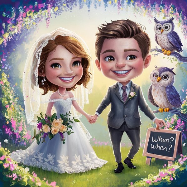 a whimsical and charming illustration of a young Print