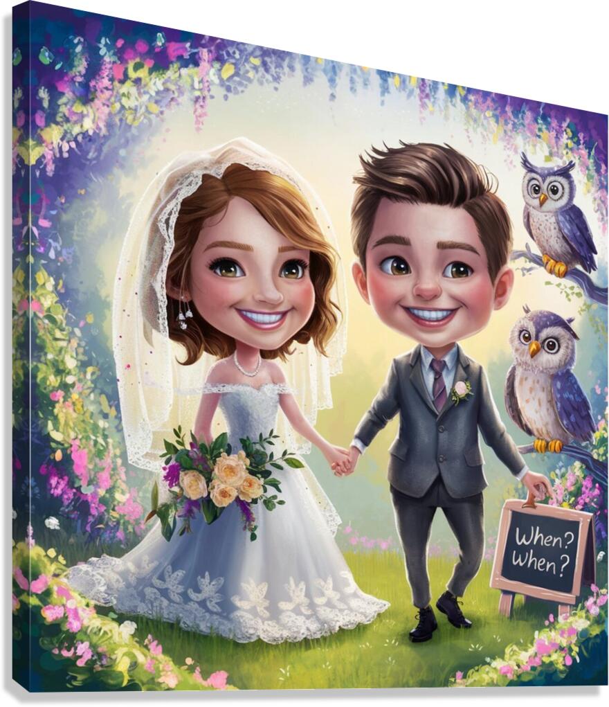 a whimsical and charming illustration of a young Canvas Print