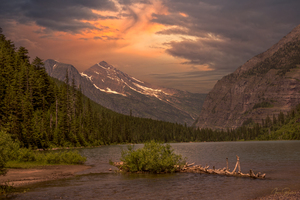 Avalanche at golden hour