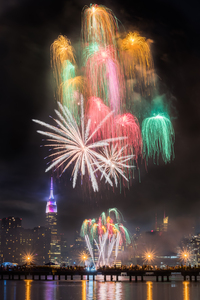 Fireworks and the city