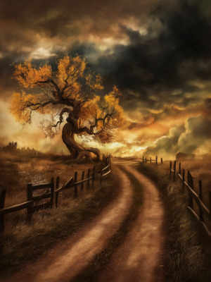 A stunning landscape during what appears to be dawn or dusk.