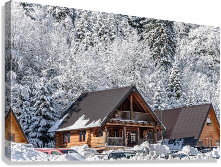 Mountain huts Canvas Print