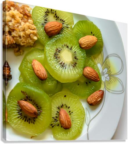 Sliced kiwi Canvas Print