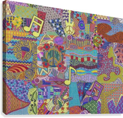 Jamming with Colour Canvas Print