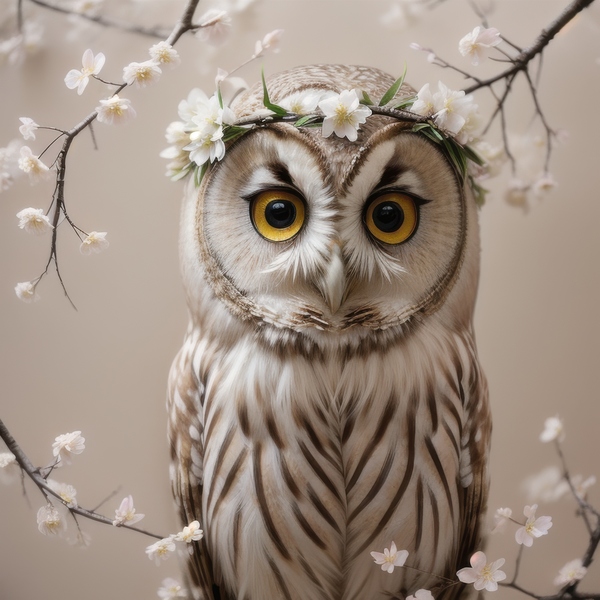 Botanical Owl Print