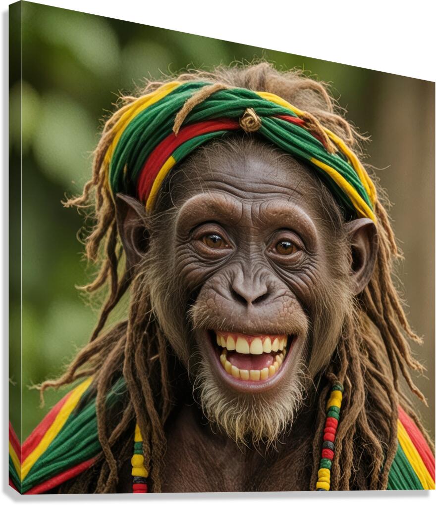 Rasta Monkey Canvas Print
