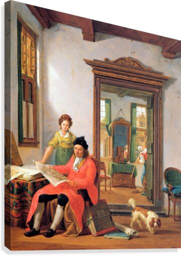 Contemplation of a drawing Canvas Print