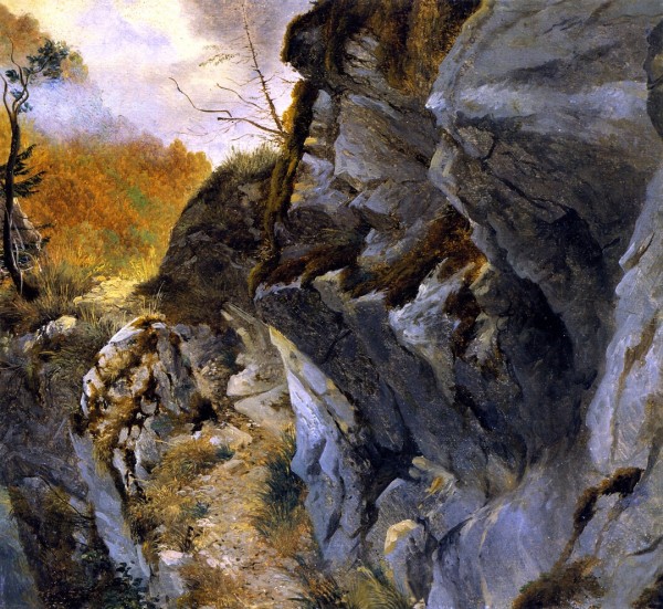 Landscape with cliffs Print
